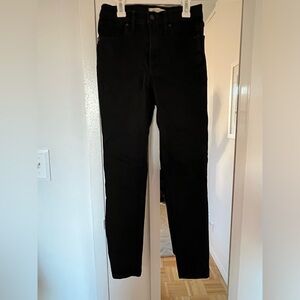 Madewell Black High Rise Skinny Jeans | Size 27